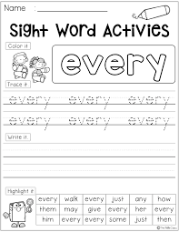 Sight Word Activities First Grade Word Activities Sight Words Sight Word Worksheets