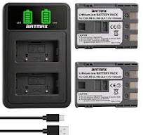 Batmax 2Pcs NB-2L NB-2LH Battery + Dual USB LED Charger for Canon PowerShot  G7 G9 S80 S70 S60 S50 S45 S40 S30, Canon DC410 DC420 EOS 350D 400D Digital  ...
