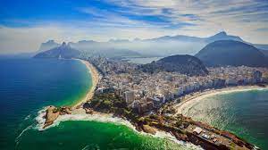 Copacabana Beach And Ipanema Beach Rio De Janeiro Copacabana Beach Aerial View Summer Beach Wallpaper