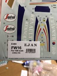 未使用】MFH モデルファクトリーヒロ １20 ウィリアムズ FW16 ルノー サンマリノGP 未組立