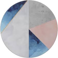 Get it as soon as thu, mar 11. Creative Tops 5226190 Geometric Palette Printed Round Cork Backed Placemats 29 Cm Blue Grey Set Of 4 Amazon Co Uk Home Kitchen