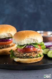 Indian Style Vegetarian Burgers Spiced With Garam Masala Cumin These Masala Burgers Are So Flavorfu Vegetarian Burger Vegetable Burger Veggie Burgers Recipe