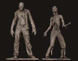 Artstation Zombie 3d Print Sculptures Xander Smith Zombie Sculptures Print
