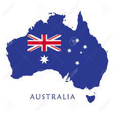 Die mastseite ist mit weißem saum verstärkt und hat 2 messingösen um die flagge zu hissen. Karte Australien Blaue Karte Von Australien Mit Australische Flagge Auf Weissem Hintergrund Template Design Isoliert Australische Flaggenmuster Australia Day Vektor Illustration Festliche Hintergrund Fur Werbung Reisen Promotion Feiern