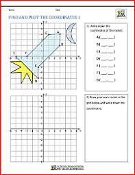 These graphing puzzles contain over 40 ordered pairs to plot, divided into 3 to 16 different shapes. Coordinate Plane Worksheets 4 Quadrants