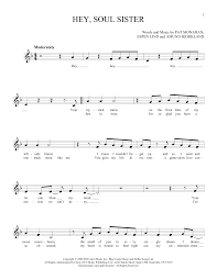 Train Hey Soul Sister Sheet Music Download Pdf Score 252801