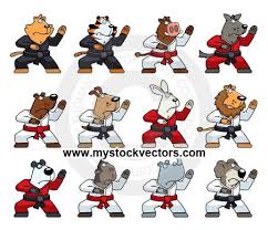 Cartoon Karate Animals Cartoon Karate Cartoon Animals