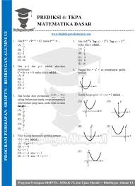 Download beberapa kode soal sbmptn 2018 matematika ipa format pdf. Soal Matematika Dasar Prediksi 3 Sbmptn 2018 Bimbingan Alumni Ui