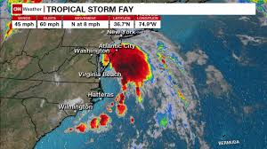 The tornado warning, issued by the national weather service, lasted until 6 p.m. Tropical Storm Fay Makes Landfall In New Jersey Cnn