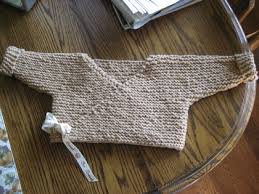 Made with super bulky yarn and large needles, it works up fairly. Purling Oaks Baby Kimono