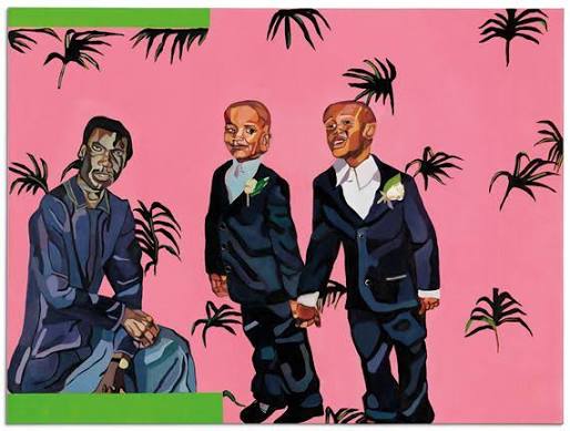Contemporary artwork detail inspired visual for No Wahala