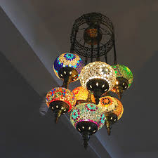 Turkish Moroccan Pendant Light Handmade Mosaic Stained Glass Corridor Stairwell Cafe Restaurant Hanging Light Lamp Pendant Lights Aliexpress
