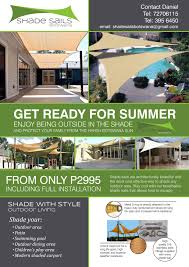 Sails generally are designed to withstand up to 85 mph winds. Shade Sails Botswana Posts Facebook