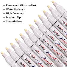 Maybe you would like to learn more about one of these? White Paint Pens Paint Markers 12 Pack Waterproof Oil Based Paint Pen Set Quick Dry And Permanent Markers For Rock Painting Stone Ceramic Wood Fabric Plastic Canvas Glass Mugs Tires Overseas