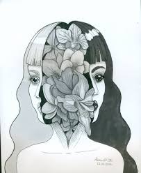 You can edit any of drawings via our online image editor before downloading. Head With Flowers Coming Out Drawing