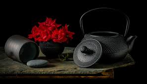 Still life — stephanie somebody. Japanese Teapot With Roses Ron Mayhew