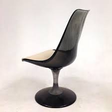 Newer powder blue microfiber material seats are secured with new velcro and look lovely against the clear acrylic. Vintage Mid Century Modern Chromcraft Lucite Tulip Chair 70s Hobbies Toys Memorabilia Collectibles Vintage Collectibles On Carousell