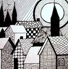 Barb S Daily Creations Village One Doodle Art Designs Mandala Art Lesson Zentangle Art