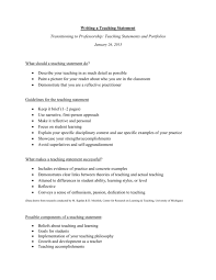 A professor at the university of northern colorado, marc c. Writing A Teaching Statement Transitioning To Professorship