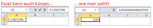 Wie kann ich solche brüche mir variabeln kürzen? Das Grauen Aus Der Schulzeit Bruche In Excel Der Tabellenexperte