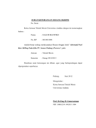 Sedang melakukan perjanjian kesanggupan dengan pihak lain, namun bingung formatnya seperti apa? Surat Keterangan Sedang Skripsi Pdf