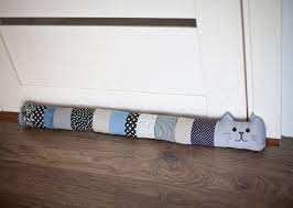 Door Draft Stopper Cat Patchwork Window Draft Dodger Door Or Etsy Door Draught Stopper Door Stopper Diy Draft Stopper Diy