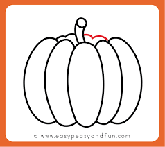 Then, draw the second pumpkin at an angle to the first, as if it is partially hidden. How To Draw A Pumpkin Easy Peasy And Fun
