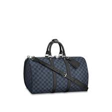 The textures here black leather link brown suede leather link. Keepall 45 Mit Schulterriemen Damier Graphite Canvas Reisegepack Louis Vuitton