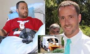 Massachusetts landscaper, 32, loses his leg to wood chipper but is saved by  his two coworkers