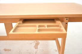 This kitchen working table features a folding construction with drop leaves. Large Oak Kitchen Table By Jensen Valeur With Single Drawer Danish Homestore