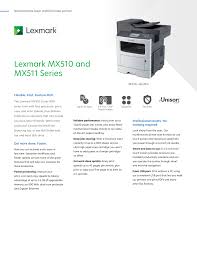 These patented cartridges are licensed. Lexmark Mx510de Specification Manualzz