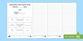 5.2 i need to know good techniques of preparing news scripts for television? Rainforest News Script Writing Template World Around Us Ks2 Northern