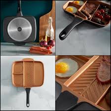 Free shipping on $35+ · same day delivery · order drive up Buy Vonshef Grill Pan Non Stick Aluminum Easy Clean Griddle With Copper Colored Online In India 313061673680
