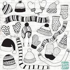 Mittens Clipart Scandi Woolly Hat Clipart Christmas Etsy Christmas Planner Stickers Hand Illustration Snowman Sketch