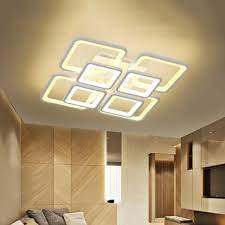 Maybe you would like to learn more about one of these? White Squared Semi Flushmount Modern Design Metal 8 Lights Led Ceiling Lamp For Hotel Hall Beautifulhalo Com