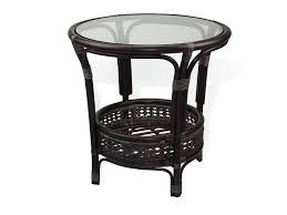 New Pelangi Coffee Round Table Handmade Natural Rattan Wicker Glass Top Dark Brown You Can Get Additional Details Table Round Coffee Table Oak Coffee Table
