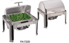 Tempat prasmanan dengan tungku api untuk anda yang ingin mengadakan pesta atau sajian prasmanan di rumah anda. Jual Dan Harga Alat Prasmanan 5 5 Liter Chafing Dish Rectangle Roll Top Sku 14795 Mesin Raya