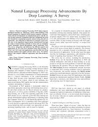 Pdf Natural Language Processing Advancements By Deep Learning A Survey