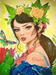 Coloring page eyes with Prismacolor and Luminance pencils