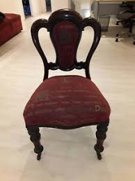Antique Chair Beautiful Design Good Condtion Wheels On Front Two Legs Ebay