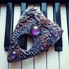 A New Work In Progress Planchette Experimenting With My New Pearlescent Pigments 3 Ouiji Ouija Ouijaboard Spirits Wi Ouija Witchy Crafts Witch Aesthetic