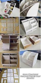Tutorial atau cara buat kerajinan dari kardus / kotak penyimpanan serbaguna / diy organizer box.bahan (material) :*kardus bekas (used cardboard)*2pcs kertas. Cara Membuat Tempat Pensil Dari Kardus Diy Crafts Jewelry Diy Cardboard Furniture Hamper Diy