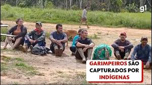 Garimpeiros s&atilde;o rendidos por ind&iacute;genas e entregues para agentes da For&ccedil;a  Nacional na Terra Yanomami; V&Iacute;DEO | Roraima | G1