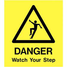 It is printed with white color on a colored board that ensures optimal visibility. Danger Watch Your Step Floor Stand Safety Sign Hazard Sign Dangerous