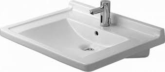 Las variedades de lavados para empotrar de starck 3 tienen ventajas formales y funcionales: Duravit Waschtisch Starck 3 Vital 70cm 1 Hahnloch