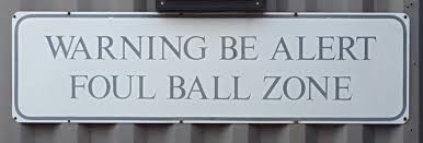 Image result for baseball fair and foul ball signs