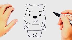 Draw a couple of lines in the middle of the shirt to represent more wrinkles and darken the outline of winnie the pooh's right sleeve. How To Draw Winnie The Pooh Winnie The Pooh Easy Draw Tutorial Youtube