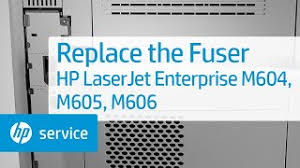 Hp laserjet m605 printer series full driver & software package download for microsoft windows and macos x operating systems. Replace The Fuser Hp Laserjet Enterprise M604 M605 M606 Printers Hp Youtube