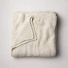 76 x 80 needs 18 pounds of yarn. King Chunky Knit Bed Blanket Natural Casaluna Target