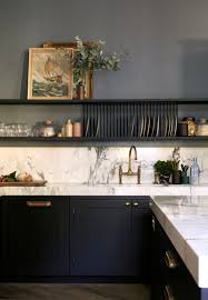 Tips For Painted Cabinets From Farrow Ball Cabinets Are Railings And Walls Are De Nimes Centered By Contemporary Kitchen Kitchen Remodel Kitchen Design